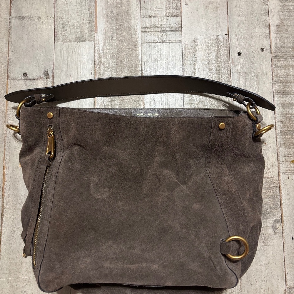 Rebecca Minkoff, suede, greige purse